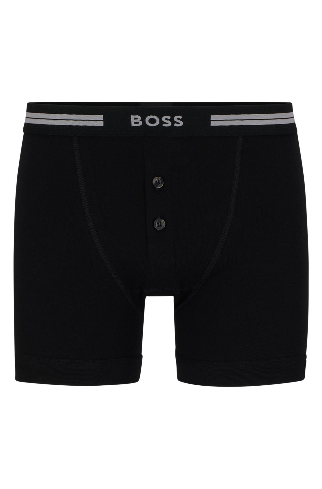 Hugo Boss Boxer long en maille de coton avec taille logotée