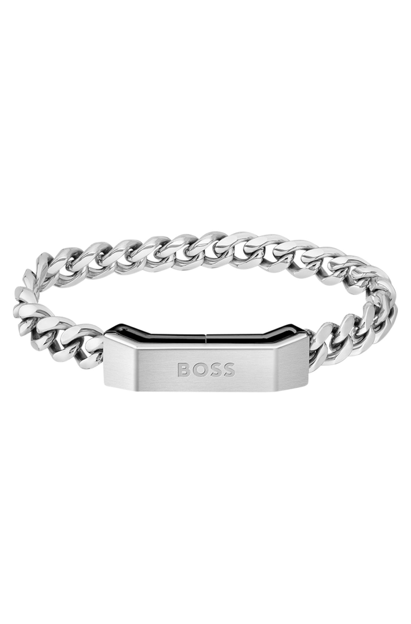Hugo Boss Bracelet à chaîne avec fermoir magnétique logoté: Medium