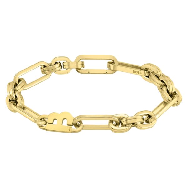 Hugo Boss Bracelet à maillons effet doré et détail lettre « B »