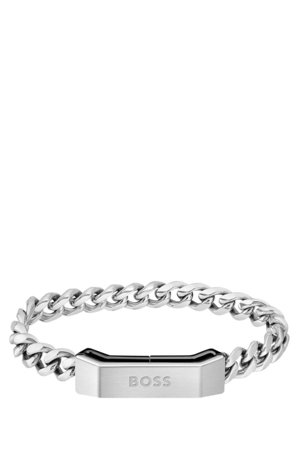 Hugo Boss Bracelet chaîne avec fermoir magnétique logoté: Small