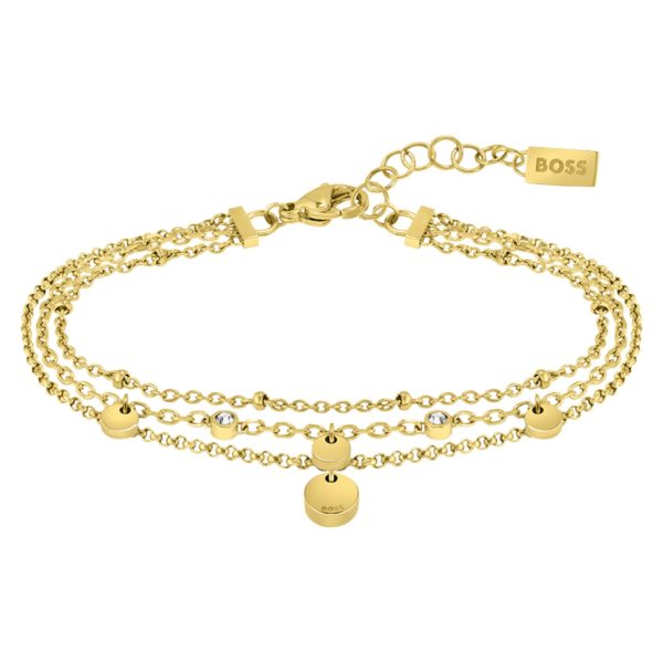 Bracelet multi-rangs avec médaillons et cristaux – Hugo Boss