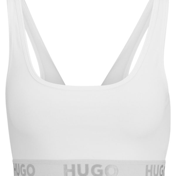 Hugo Boss Brassière en coton stretch avec bande logo