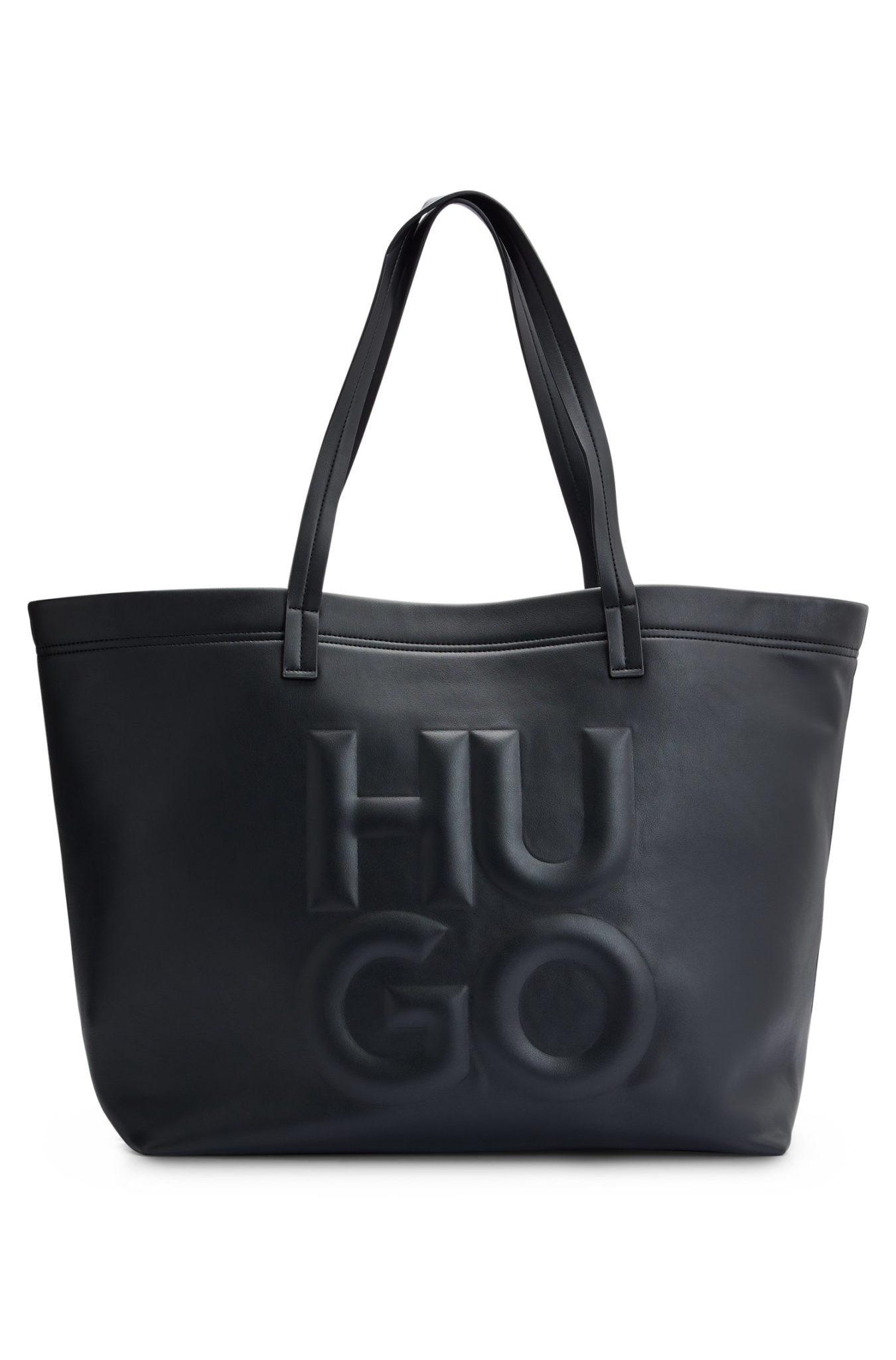 Hugo Boss Cabas en similicuir avec logo revisité en creux