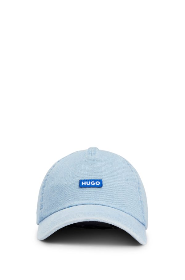 Hugo Boss Casquette en denim lavé avec logo bleu