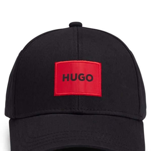 Casquette en twill de coton avec étiquette logo rouge – Hugo Boss