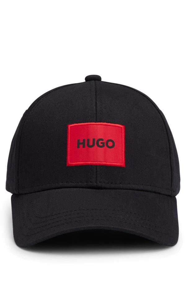 Hugo Boss Casquette en twill de coton avec étiquette logo rouge