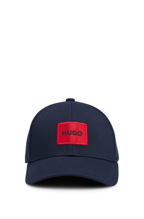 Hugo Boss Casquette en twill de coton avec étiquette logotée rouge
