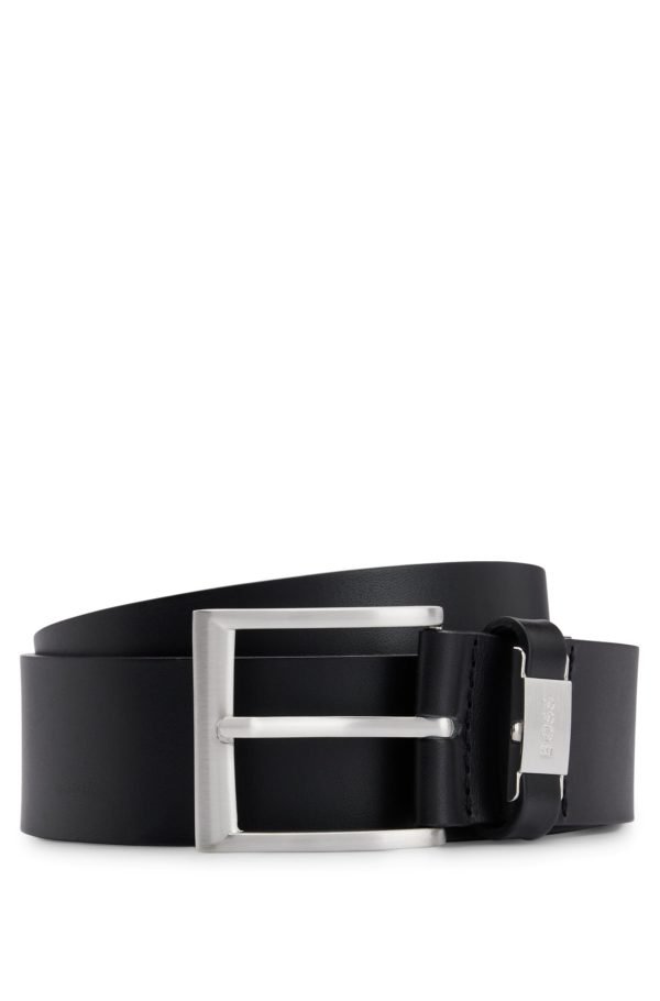 Hugo Boss Ceinture en cuir italien avec passant logoté et détail métallique brossé