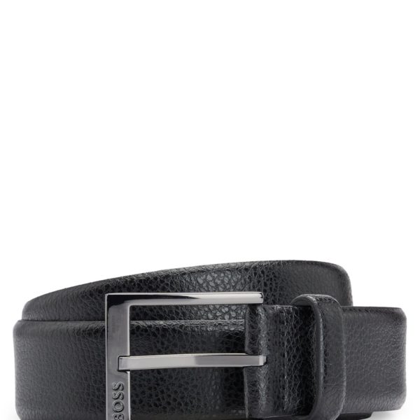Hugo Boss Ceinture en cuir italien grainé avec boucle logo