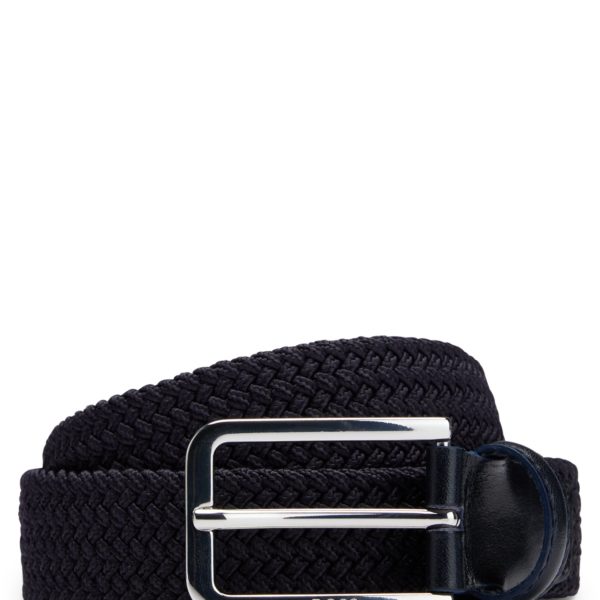 Hugo Boss Ceinture tissée avec garnitures en cuir