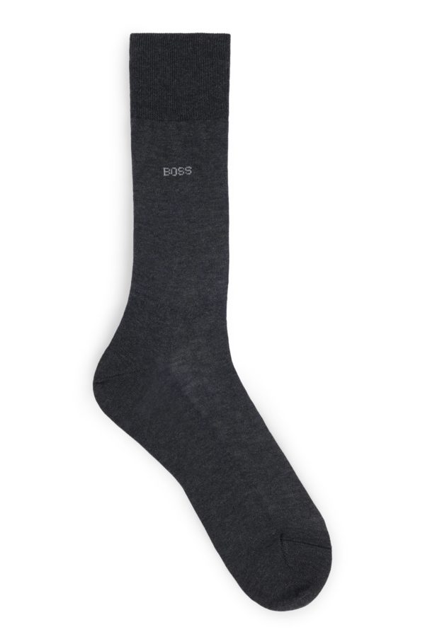 Hugo Boss Chaussettes mi-mollet à logo en coton égyptien mercerisé