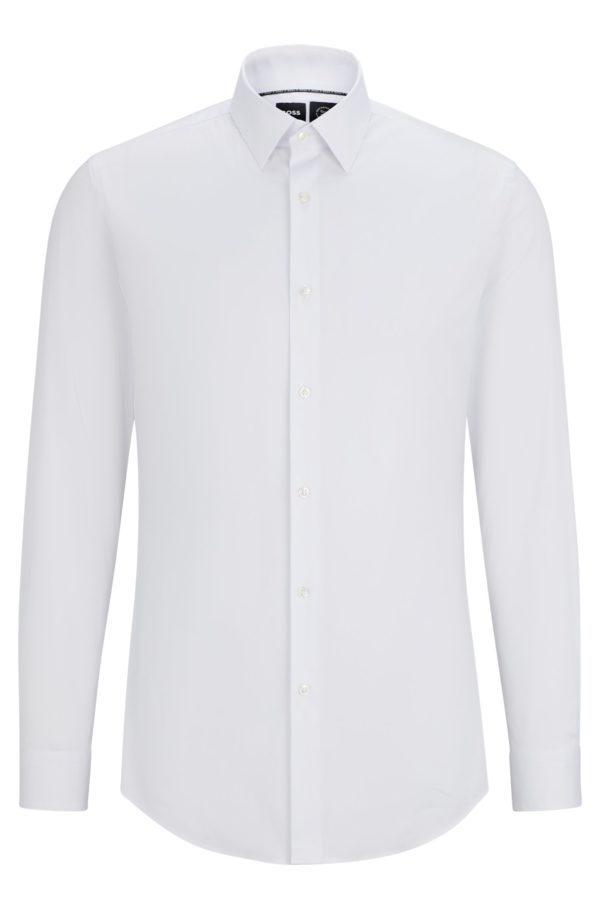 Hugo Boss Chemise Extra Slim Fit en popeline de coton mélangé facile à repasser