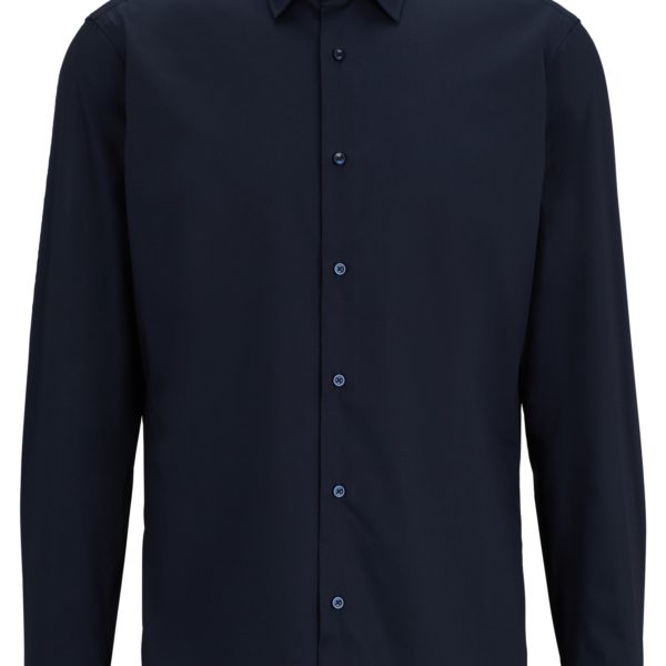 Hugo Boss Chemise Regular Fit à rayures en popeline de coton stretch facile à repasser