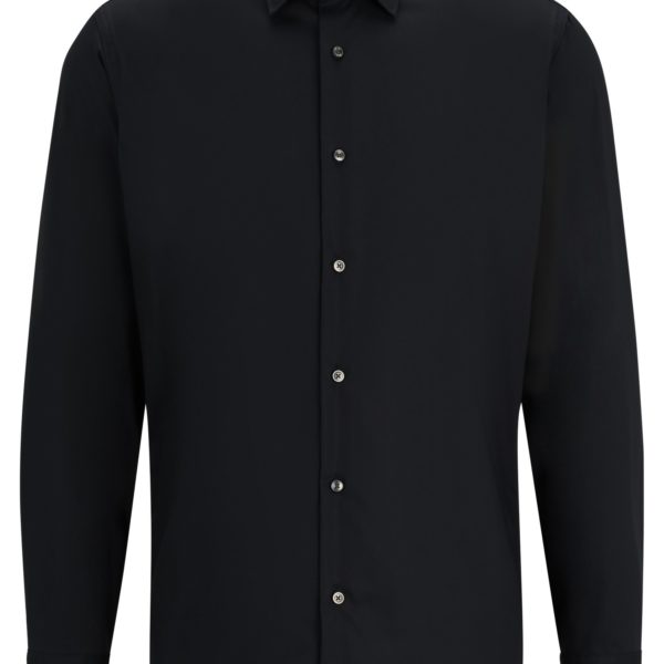 Hugo Boss Chemise Regular Fit à rayures en popeline de coton stretch facile à repasser