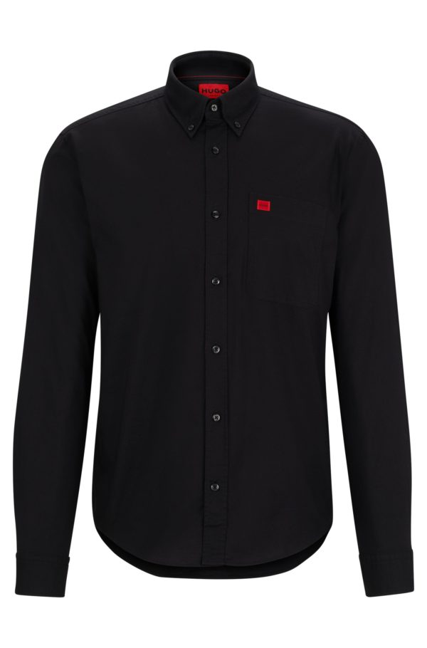 Hugo Boss Chemise Slim boutonnée en coton Oxford lavé