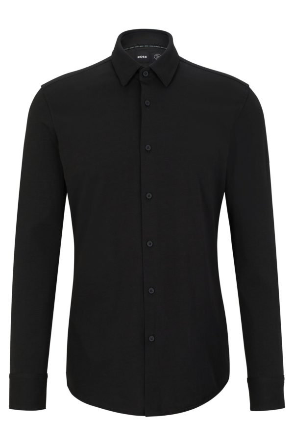 Hugo Boss Chemise Slim Fit en jersey de coton stretch mélangé performant