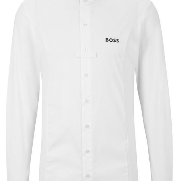 Hugo Boss Chemise d’équitation Slim Fit en mélange de matières