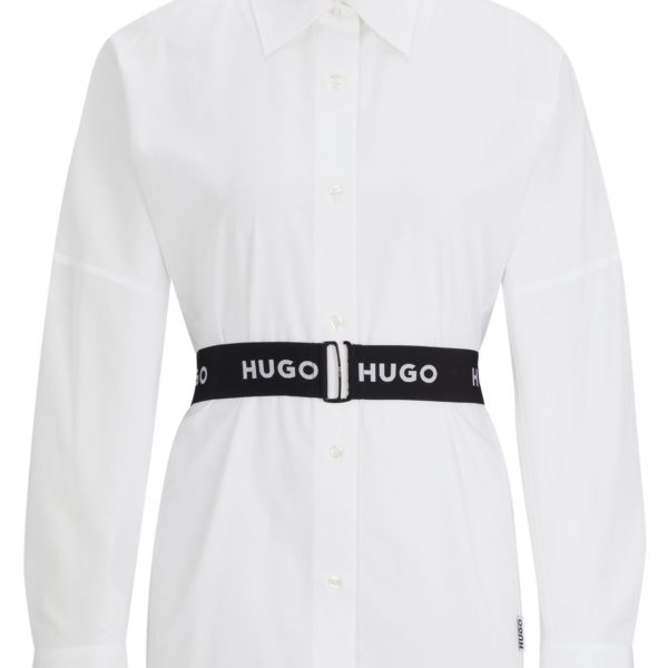 Chemisier Regular Fit avec ceinture élastique logotée – Hugo Boss