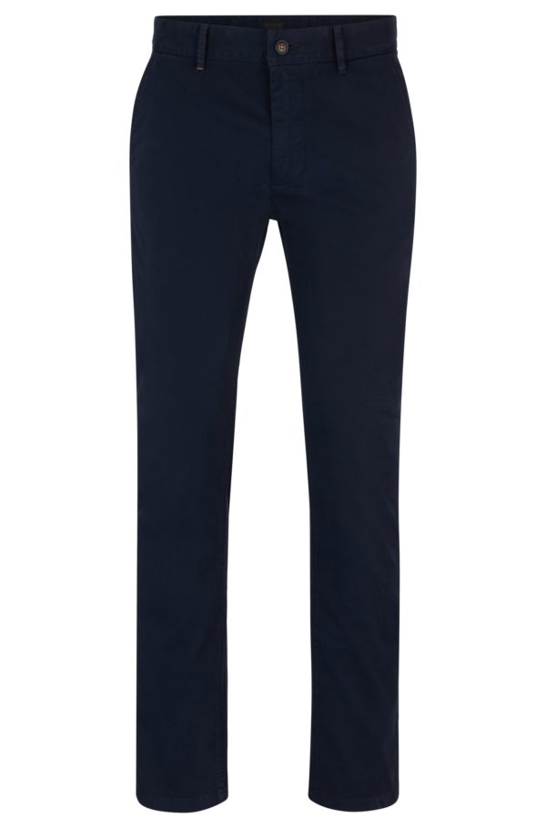Hugo Boss Chino Slim en satin de coton stretch