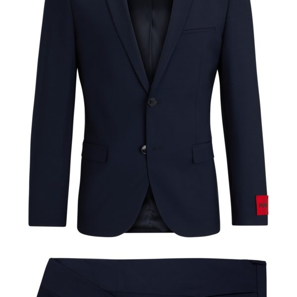 Costume Extra Slim en laine mélangée – Hugo Boss