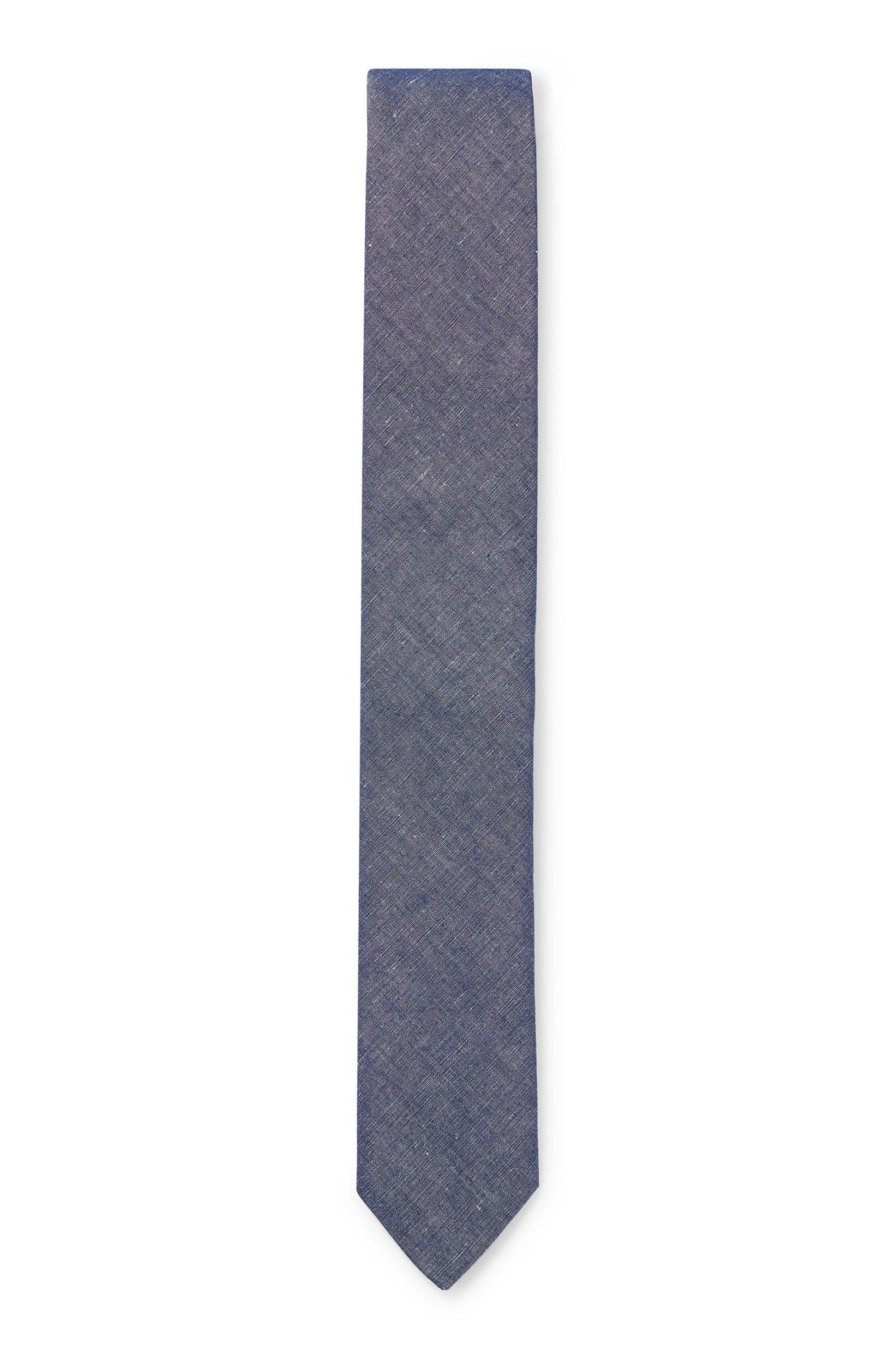 Hugo Boss Cravate en coton et lin à motif