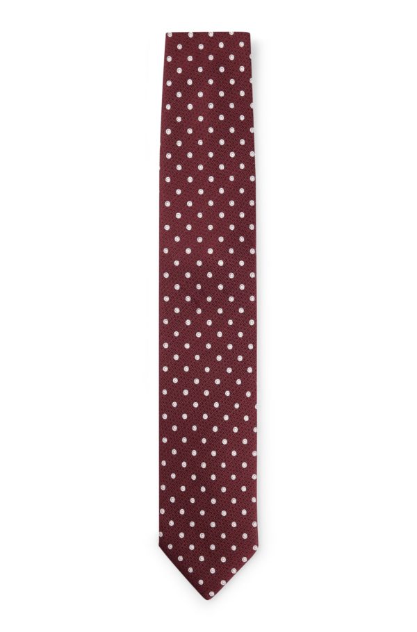 Hugo Boss Cravate en jacquard de soie à micro motif