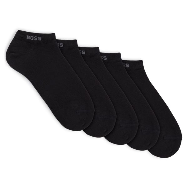 Lot de cinq paires de chaussettes longueur cheville à logos – Hugo Boss