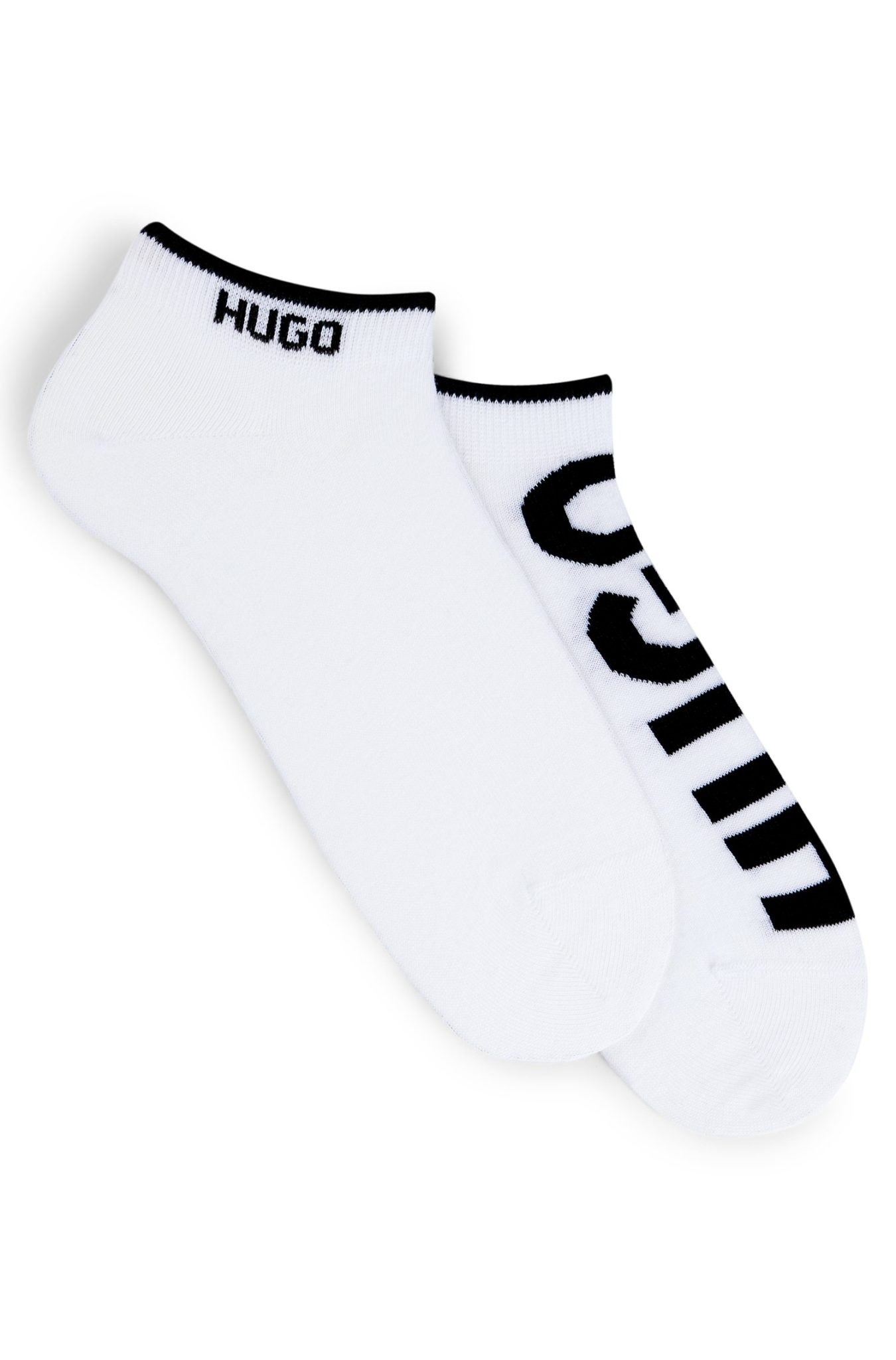 Hugo Boss Lot de deux paires de chaussettes basses en coton mélangé