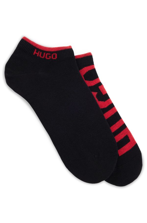 Hugo Boss Lot de deux paires de chaussettes basses en coton mélangé à logos