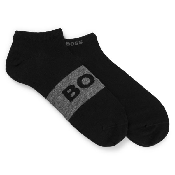 Lot de deux paires de chaussettes basses en maille stretch – Hugo Boss