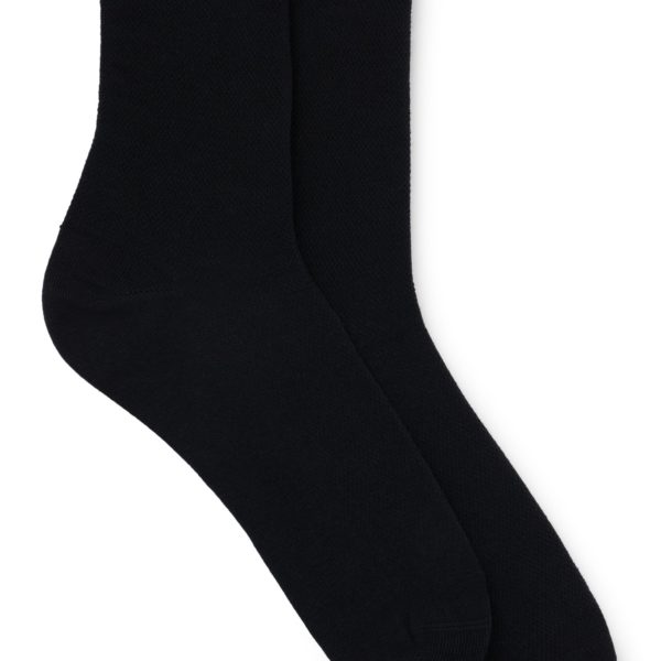 Lot de deux paires de chaussettes courtes en coton mélangé piqué – Hugo Boss