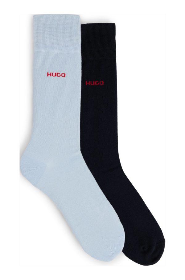 Hugo Boss Lot de deux paires de chaussettes en coton mélangé