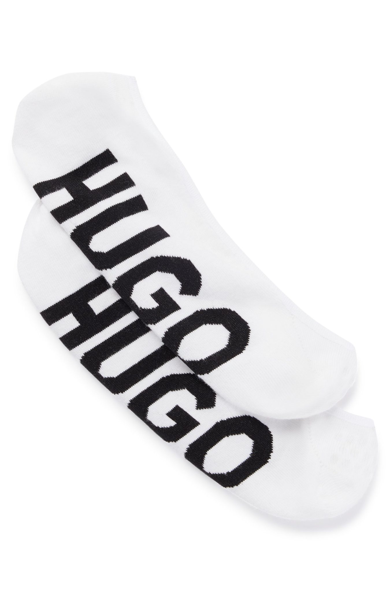 Hugo Boss Lot de deux paires de chaussettes invisibles avec logos contrastants