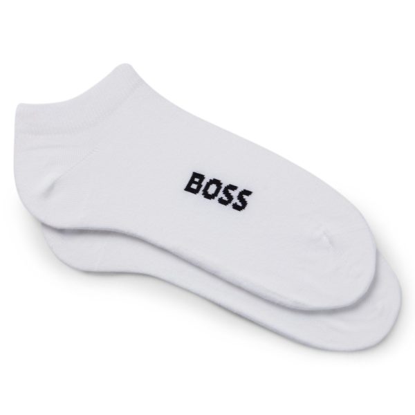 Lot de deux paires de chaussettes longueur cheville en coton mélangé – Hugo Boss