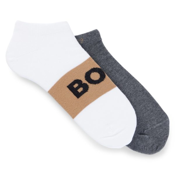Lot de deux paires de chaussettes longueur cheville à logos – Hugo Boss