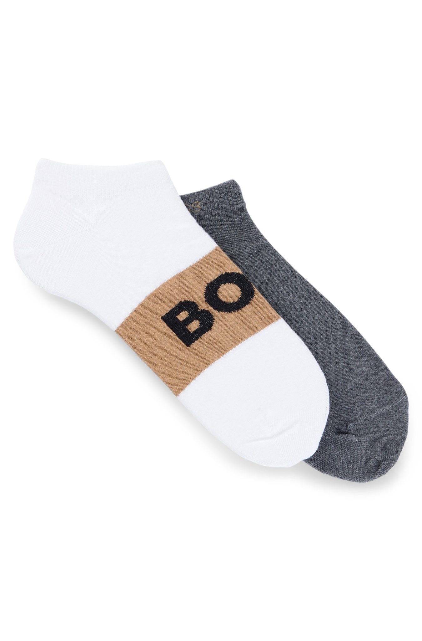 Hugo Boss Lot de deux paires de chaussettes longueur cheville à logos