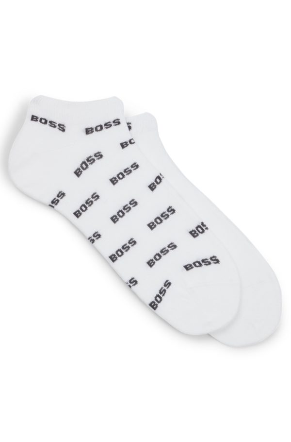 Hugo Boss Lot de deux paires de chaussettes longueur cheville avec logo