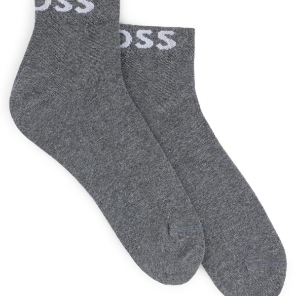 Lot de deux paires de chaussettes mi-mollet à logos contrastants – Hugo Boss