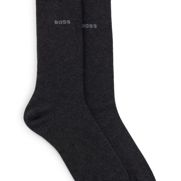 Lot de deux paires de chaussettes mi-mollet en coton mélangé – Hugo Boss