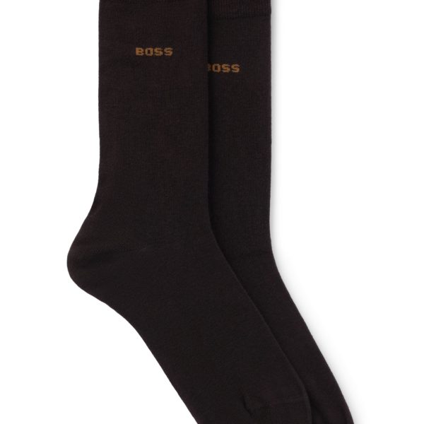 Lot de deux paires de chaussettes mi-mollet en coton mélangé – Hugo Boss