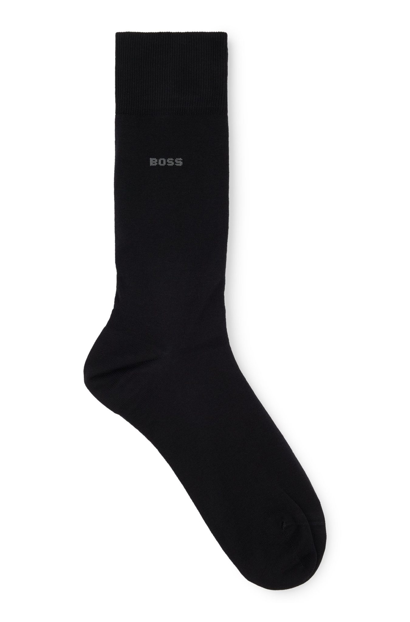 Hugo Boss Lot de deux paires de chaussettes mi-mollet en coton stretch