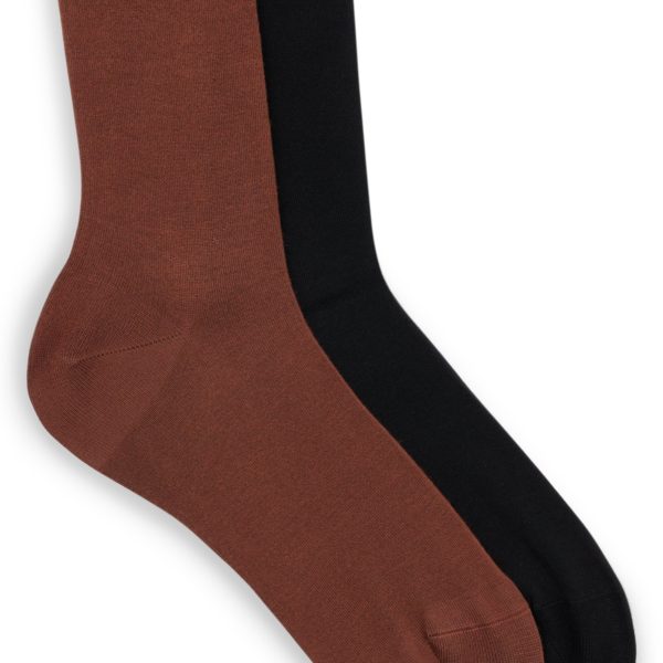 Lot de deux paires de chaussettes mi-mollet en maille stretch – Hugo Boss