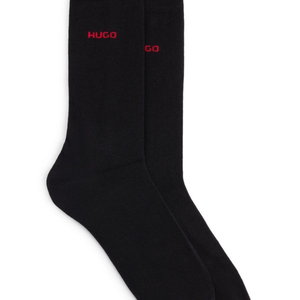 Lot de deux paires de chaussettes mi-mollet en tissu stretch – Hugo Boss