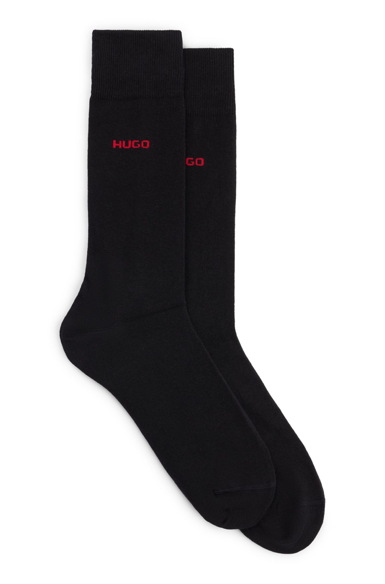 Hugo Boss Lot de deux paires de chaussettes mi-mollet en tissu stretch