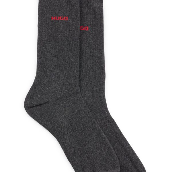 Lot de deux paires de chaussettes mi-mollet en tissu stretch – Hugo Boss
