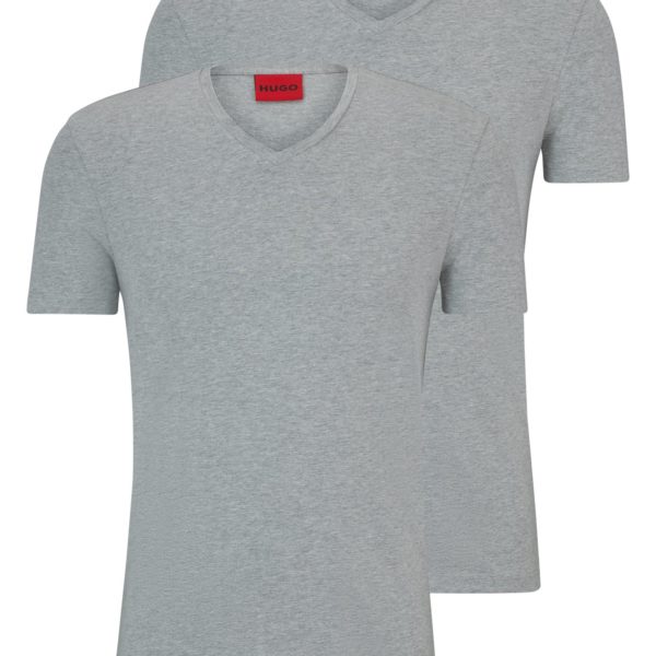 Hugo Boss Lot de deux t-shirts à col V en coton stretch