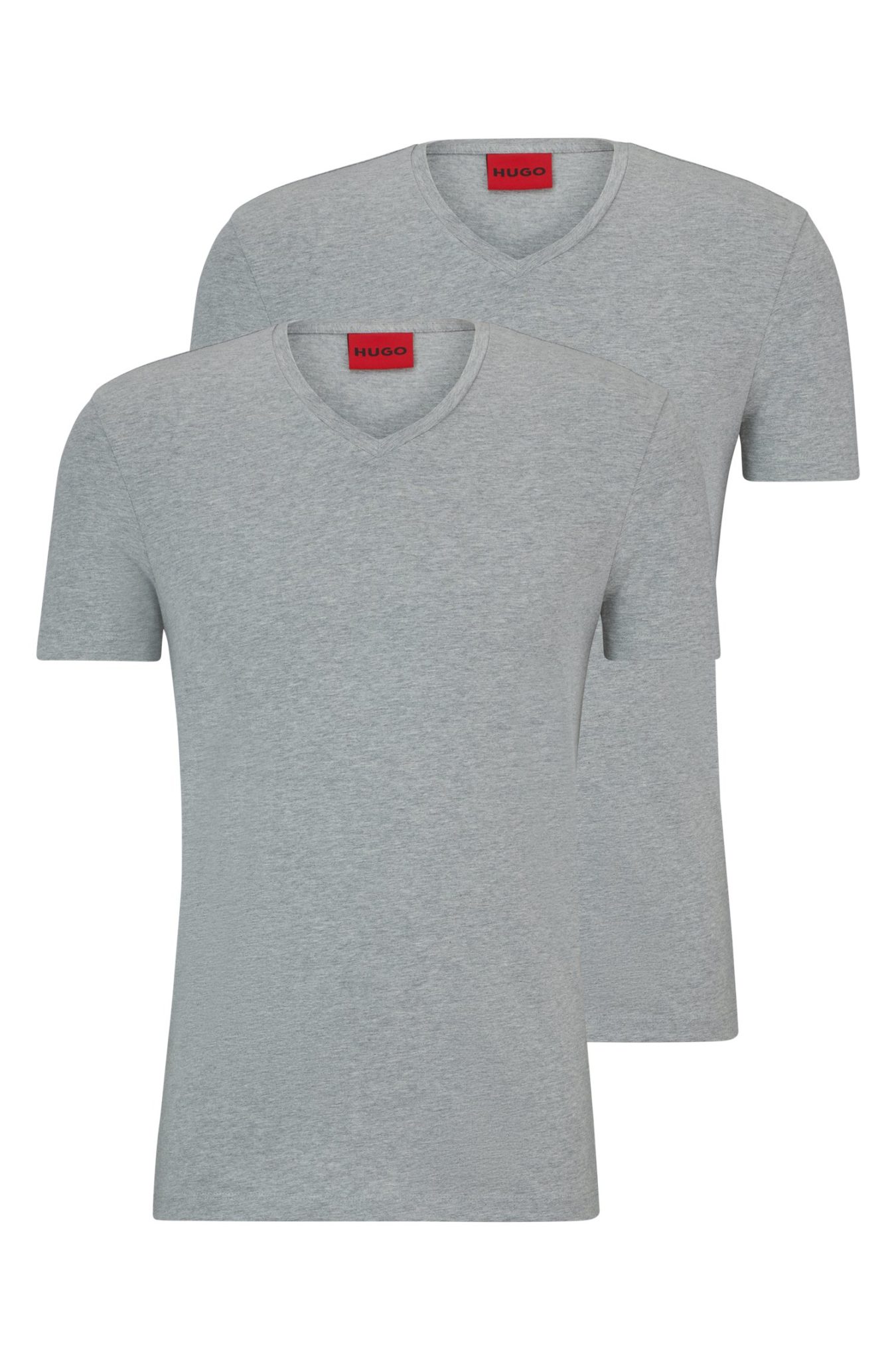 Hugo Boss Lot de deux t-shirts Slim Fit en coton stretch
