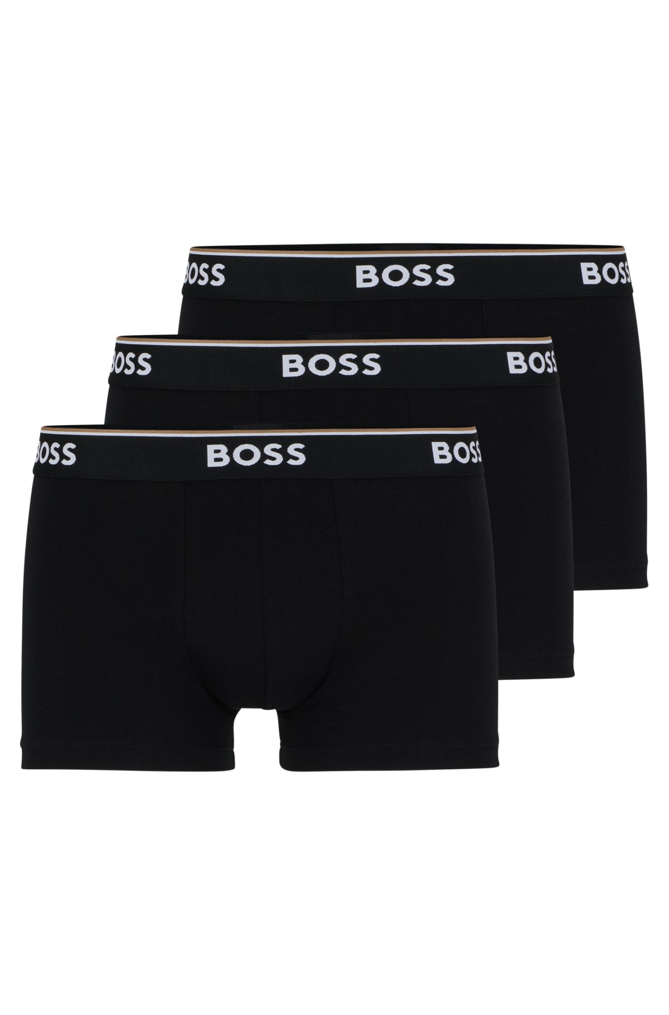 Hugo Boss Lot de trois boxers courts en coton stretch ornés de logos à la taille