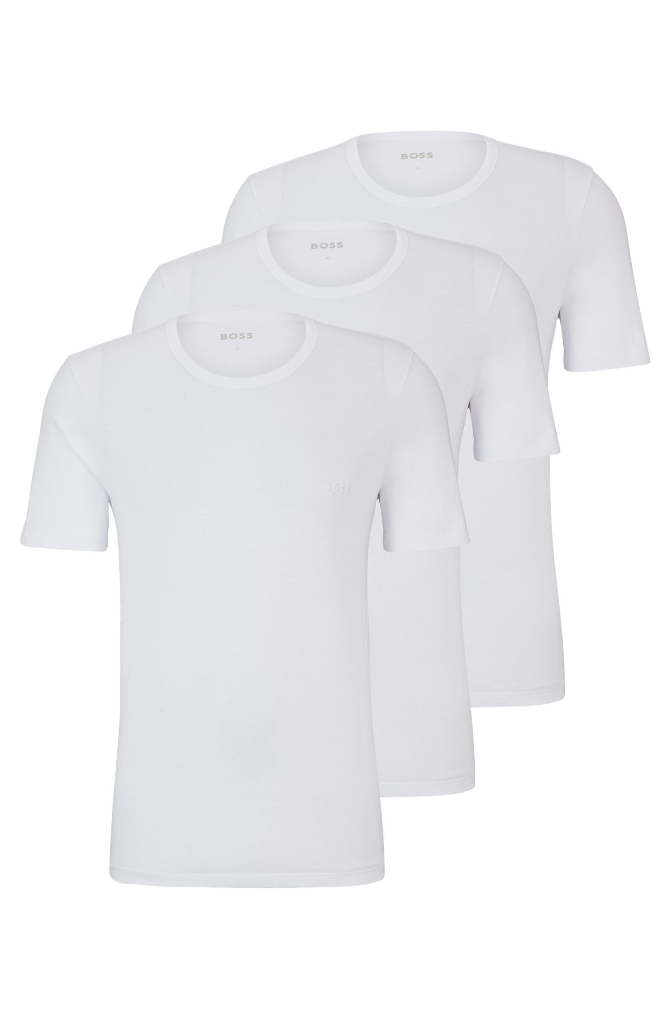 Hugo Boss Lot de trois t-shirts en coton à logo brodé