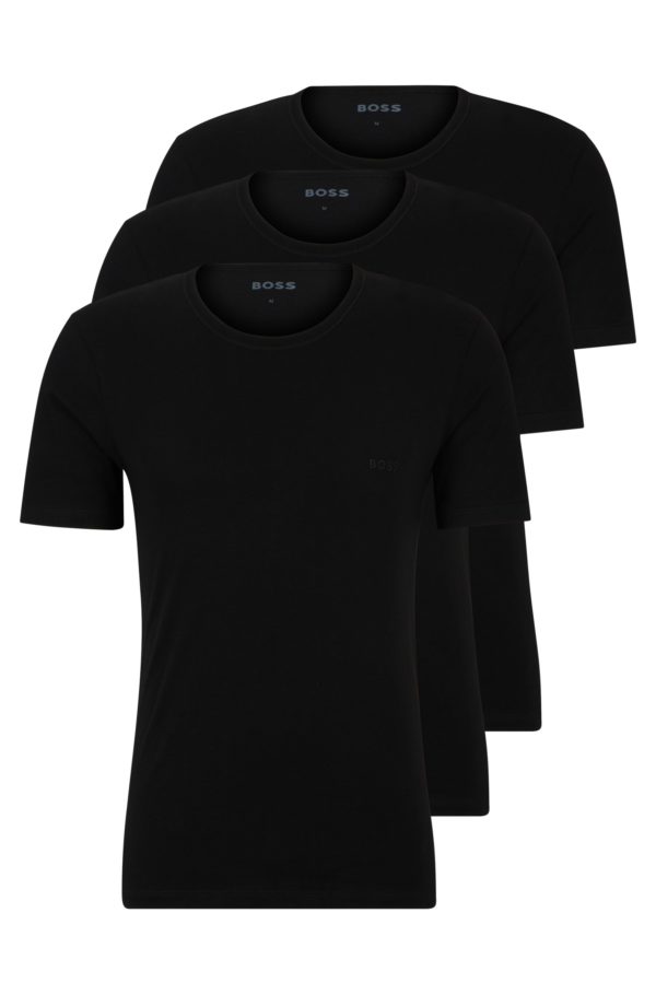 Hugo Boss Lot de trois t-shirts en coton à logo brodé